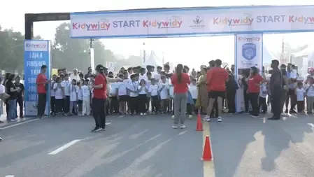 कर्तव्य पथ पर 'किड्स मैराथन' का आयोजन, देश की नई पीढ़ी को फिटनेस का संदेश