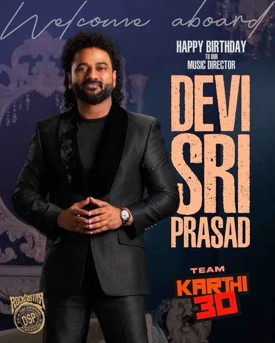 Devi Sri Prasad joins Karthi30 on his birthday as DSP scores bilingual