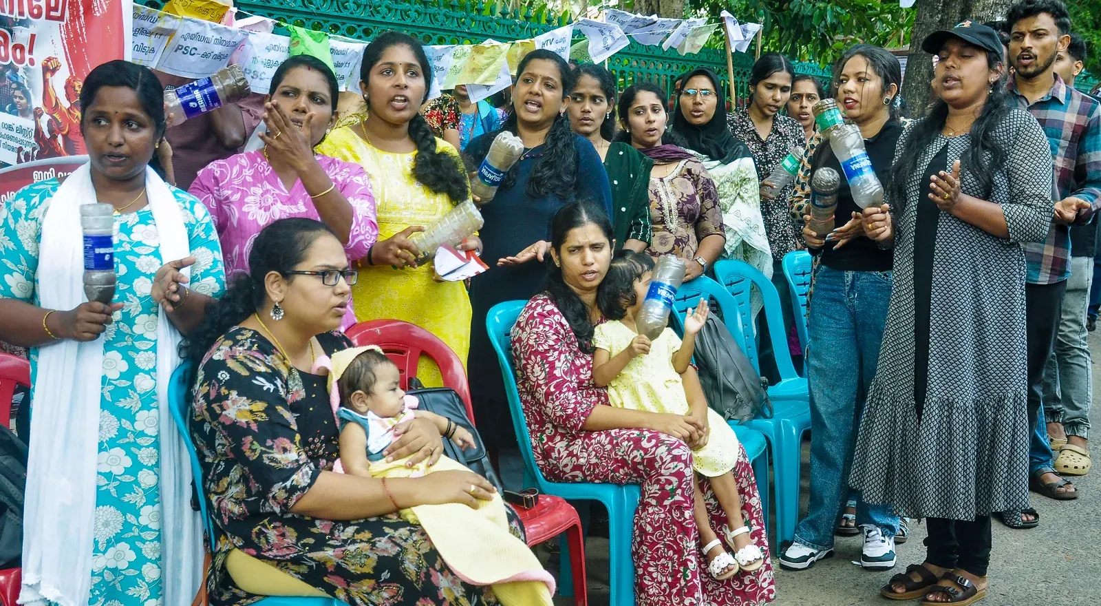 Kerala LP teacher rank holders' protest grows; BJP, film stars back agitants