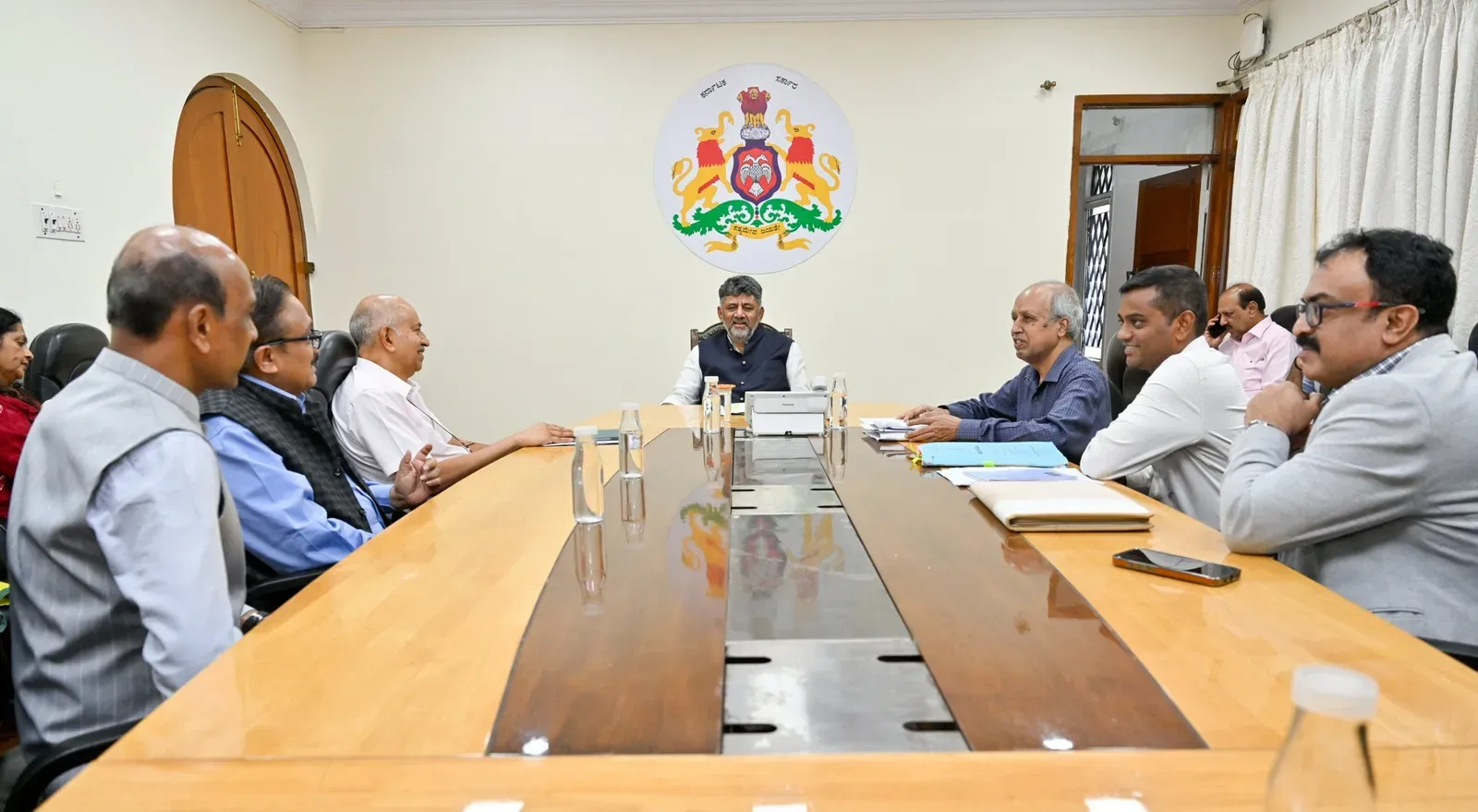 KERC Chief Meets Deputy CM Shivakumar at Krishna Residence
