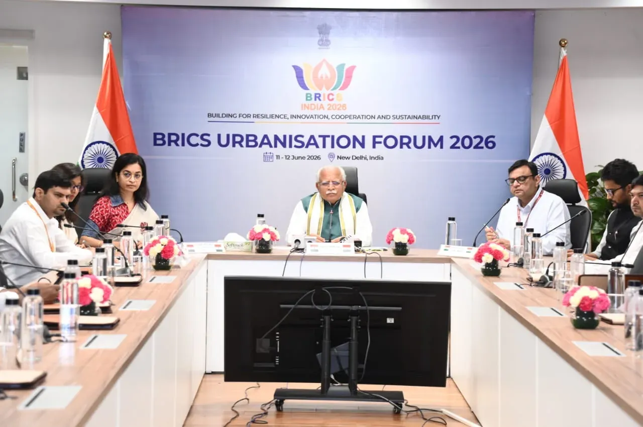 Khattar addresses BRICS Urbanisation Forum press meet in Delhi