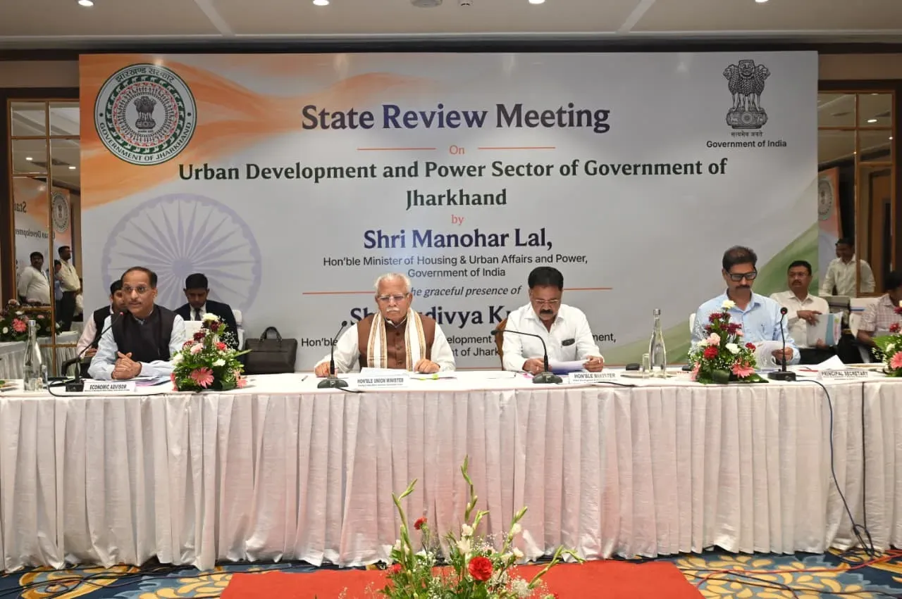 Khattar Chairs Power & Urban Review Meet in Ranchi