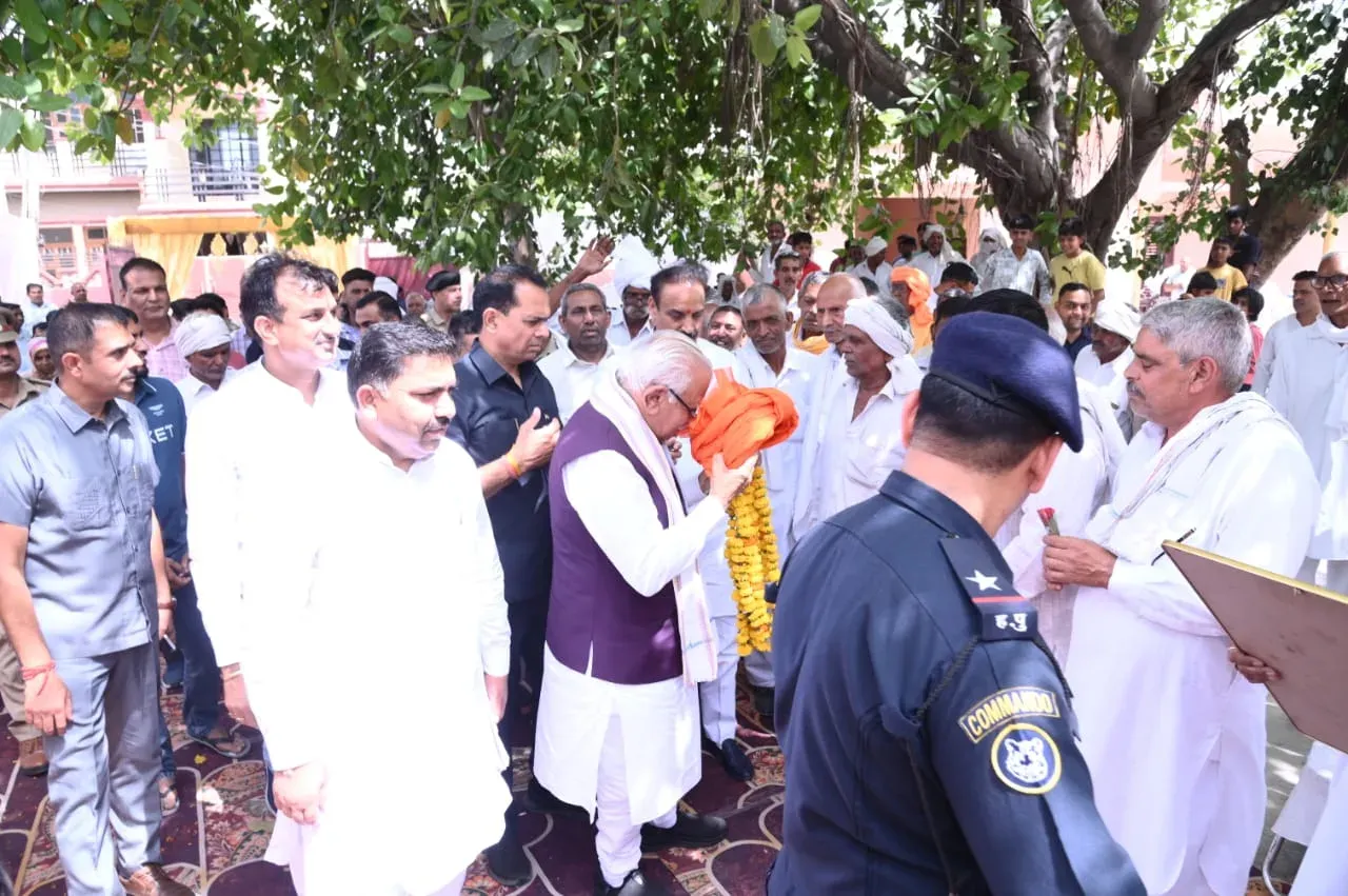 Khattar Holds Jan Samvad at Picholia Village in Assandh
