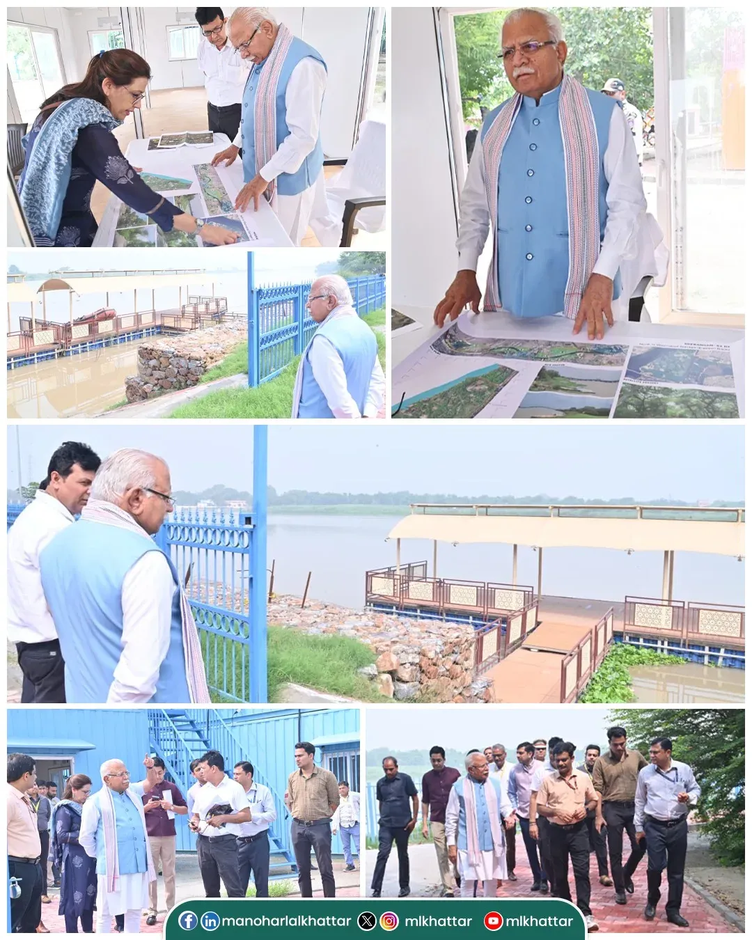 Khattar Inspects Yamuna Ghats, Flags Flood-Mitigation Push