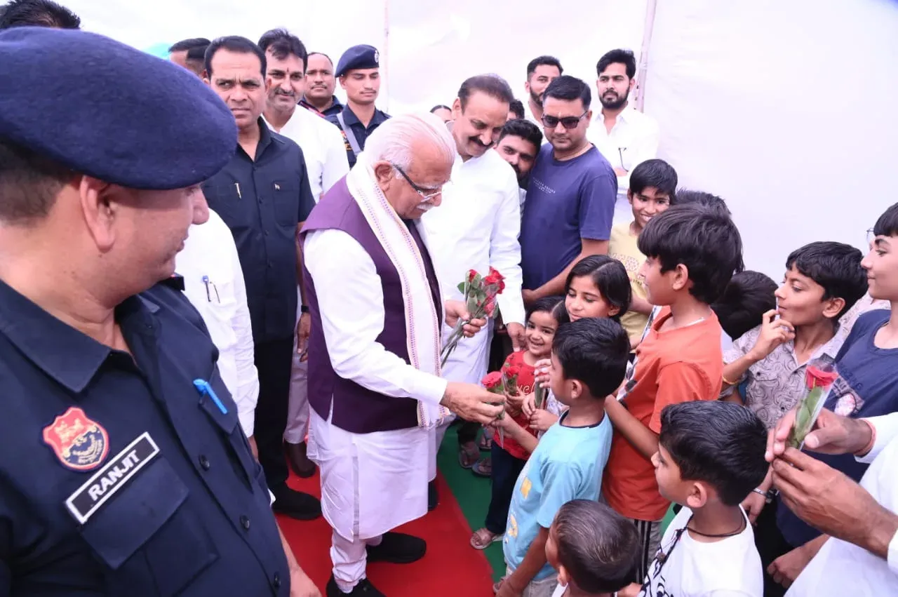 Khattar Reviews Development Works at Assandh's Aungadh Village