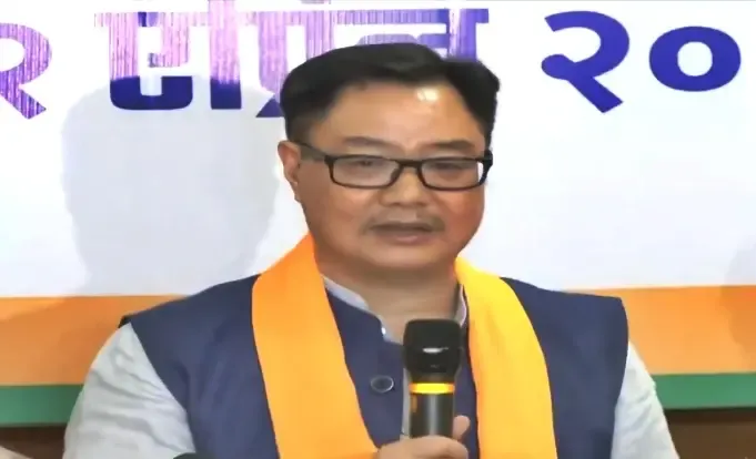 Kiren Rijiju Critiques Mamata Banerjee Over Waqf Act Non-Compliance
