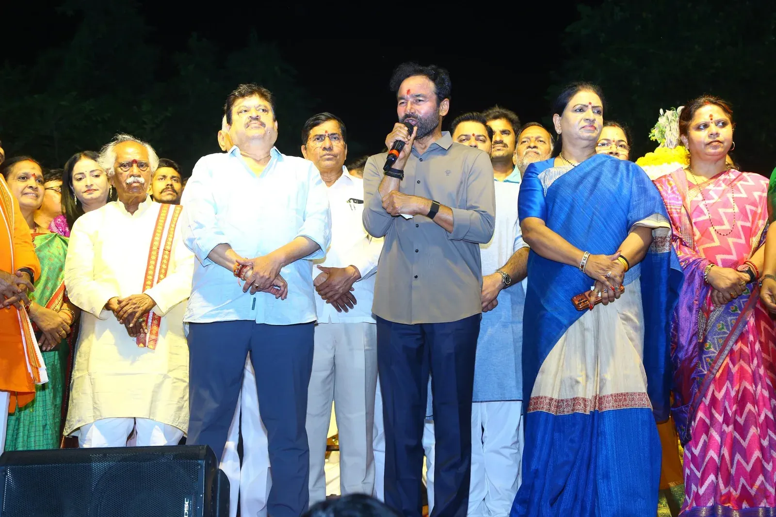 Kishan Reddy celebrates Bathukamma, hails it as symbol of Telangana pride