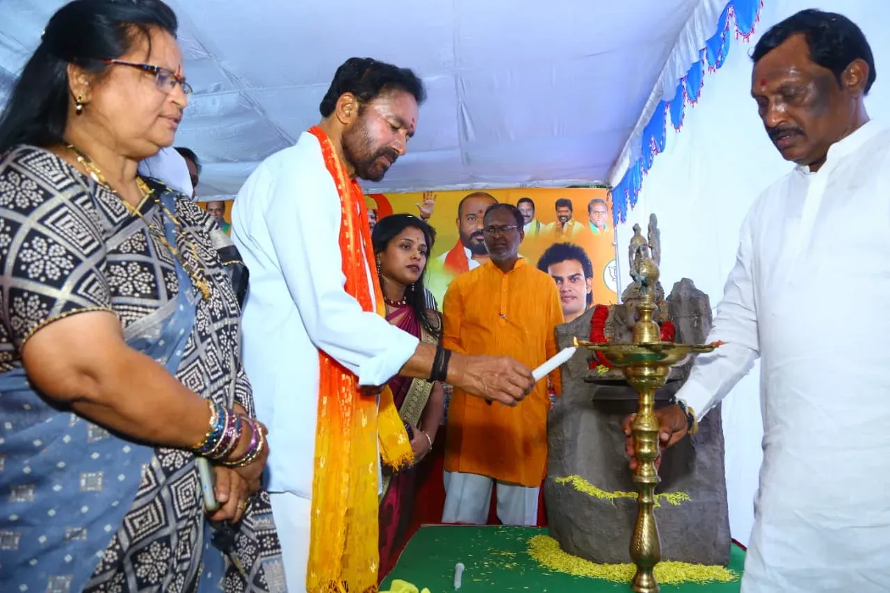 Kishan Reddy Distributes Clothes to Sanitation Workers in Hyderabad