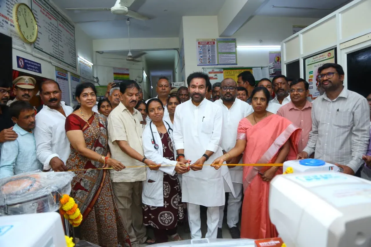 Kishan Reddy Distributes Medical Equipment to Ameerpet UPHC