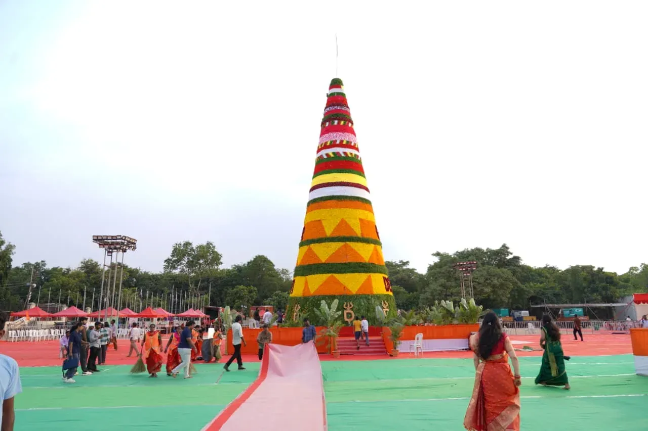 Kishan Reddy Flags Amberpet Bathukamma Fest Underway
