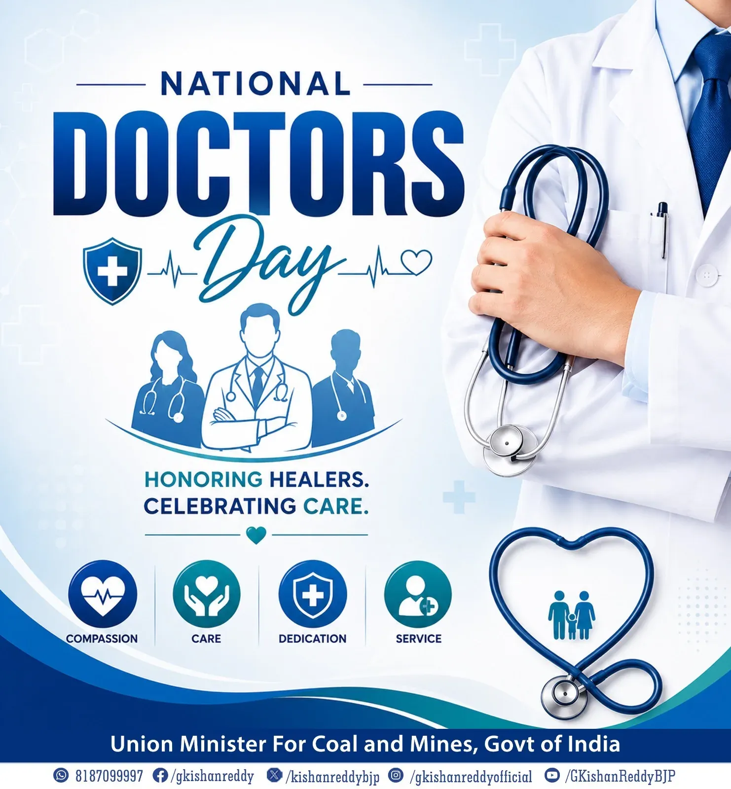 Kishan Reddy Greets Doctors on National Doctors Day