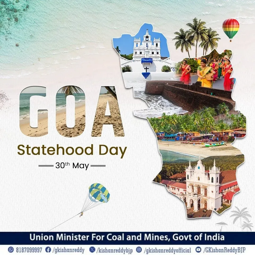Kishan Reddy Greets Goa on Statehood Day