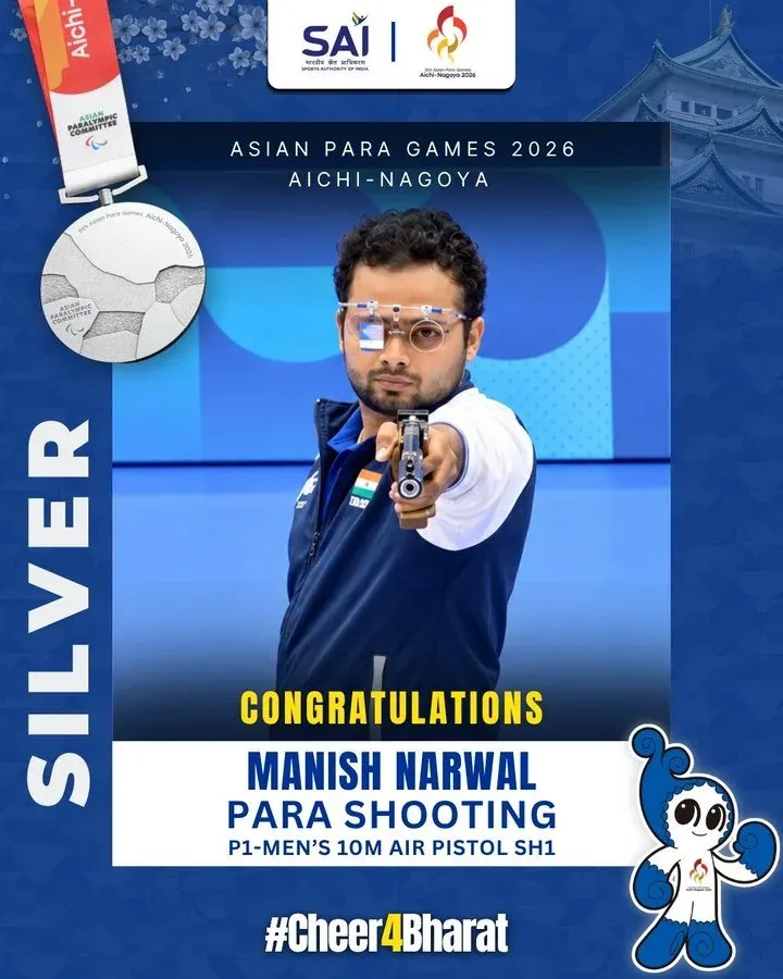Kishan Reddy Hails Manish Narwal's Silver at Asian Para Games 2026