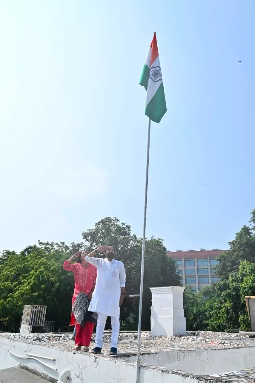 Kishan Reddy Hoists Tricolour at Delhi Home for Har Ghar Tiranga
