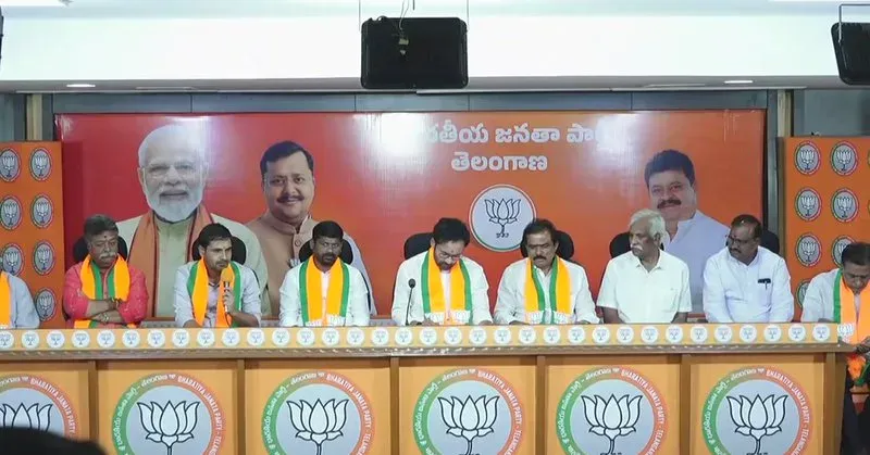 Kishan Reddy Holds Press Meet at BJP Telangana Office