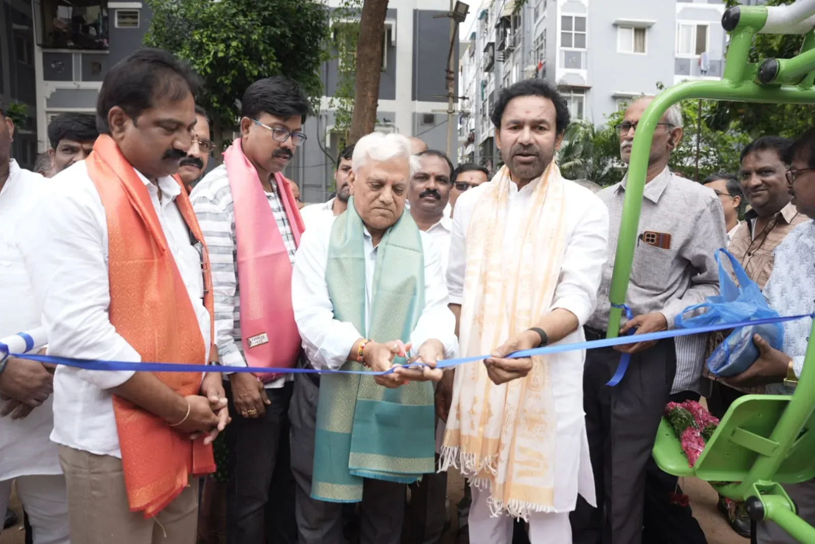 Kishan Reddy Inaugurates Open Gym at Musheerabad, Hyderabad