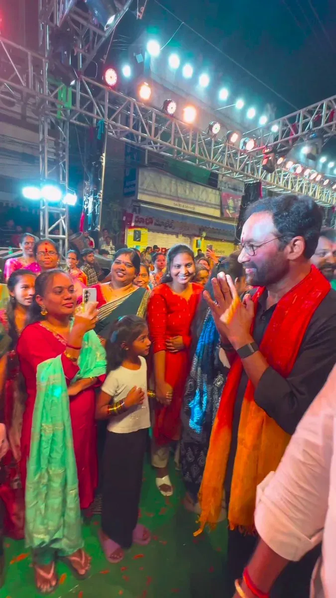 Kishan Reddy joins Bathukamma celebrations across Secunderabad