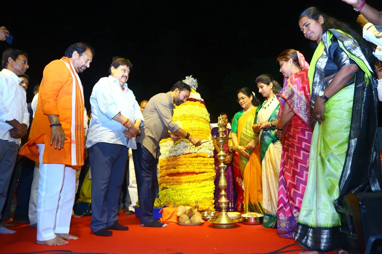 Kishan Reddy joins Bathukamma celebrations in Khairatabad