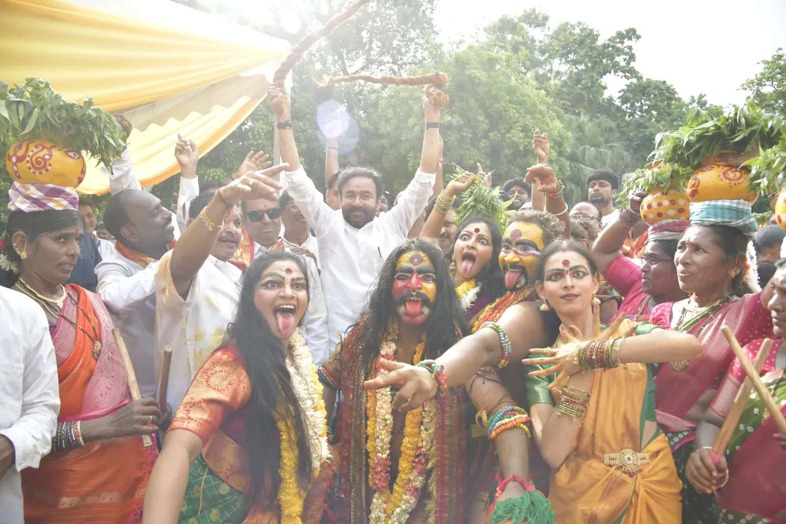 Kishan Reddy joins Bonalu celebrations at Telangana Bhavan, Delhi