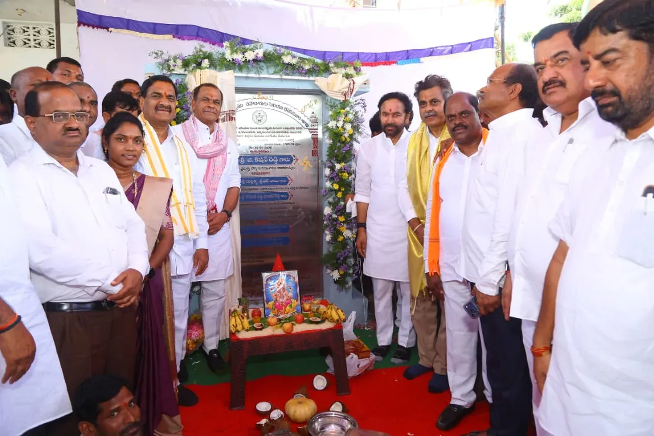 Kishan Reddy Lays Foundation for Rs 17 Cr Road in Rangareddy