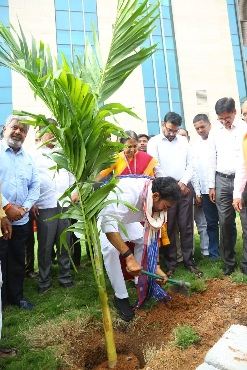 Kishan Reddy leads plantation drive at AIIMS Bibinagar