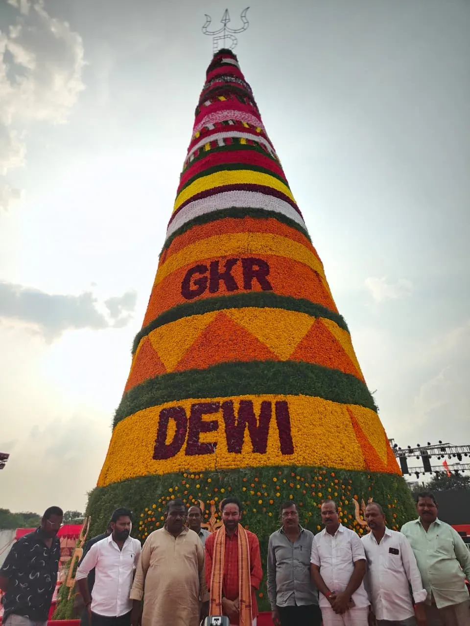 Kishan Reddy Marks Bathukamma With 72-Ft Floral Marvel in Hyderabad