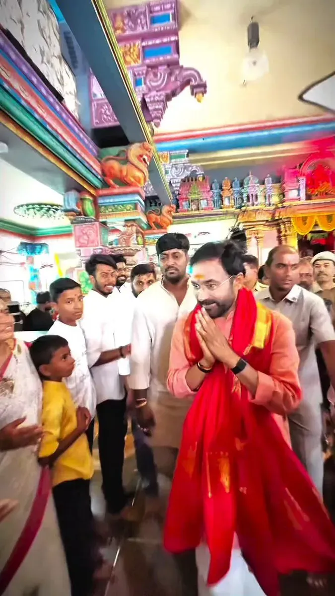 Kishan Reddy Offers Prayers at Peddamma Temple, Hyderabad