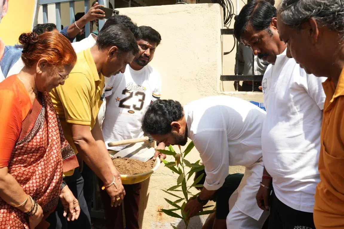 Kishan Reddy Plants Sapling in Chennai Under Ek Ped Maa Ke Naam