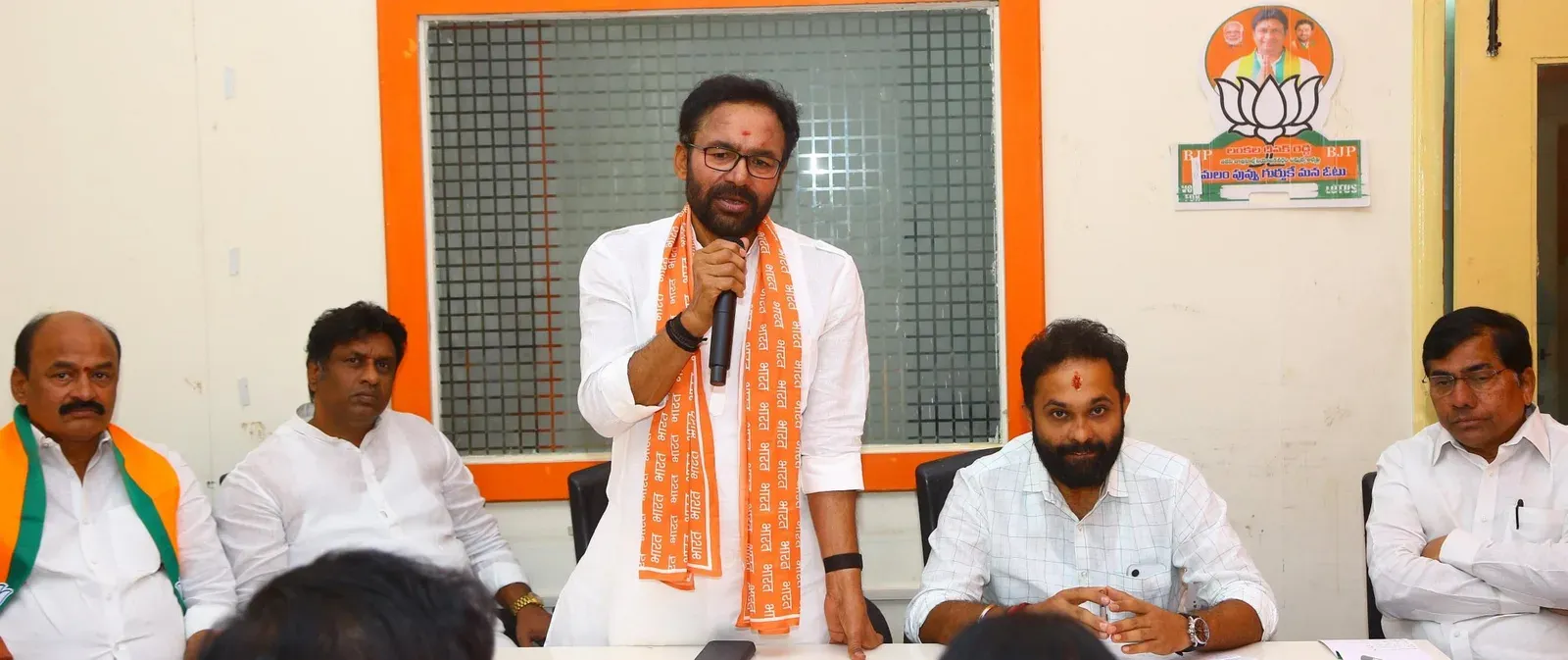 Kishan Reddy Reviews BJP Programs at Jubilee Hills Office
