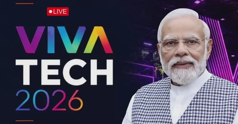 Kishan Reddy shares PM Modi's live address at VivaTech 2026, Paris