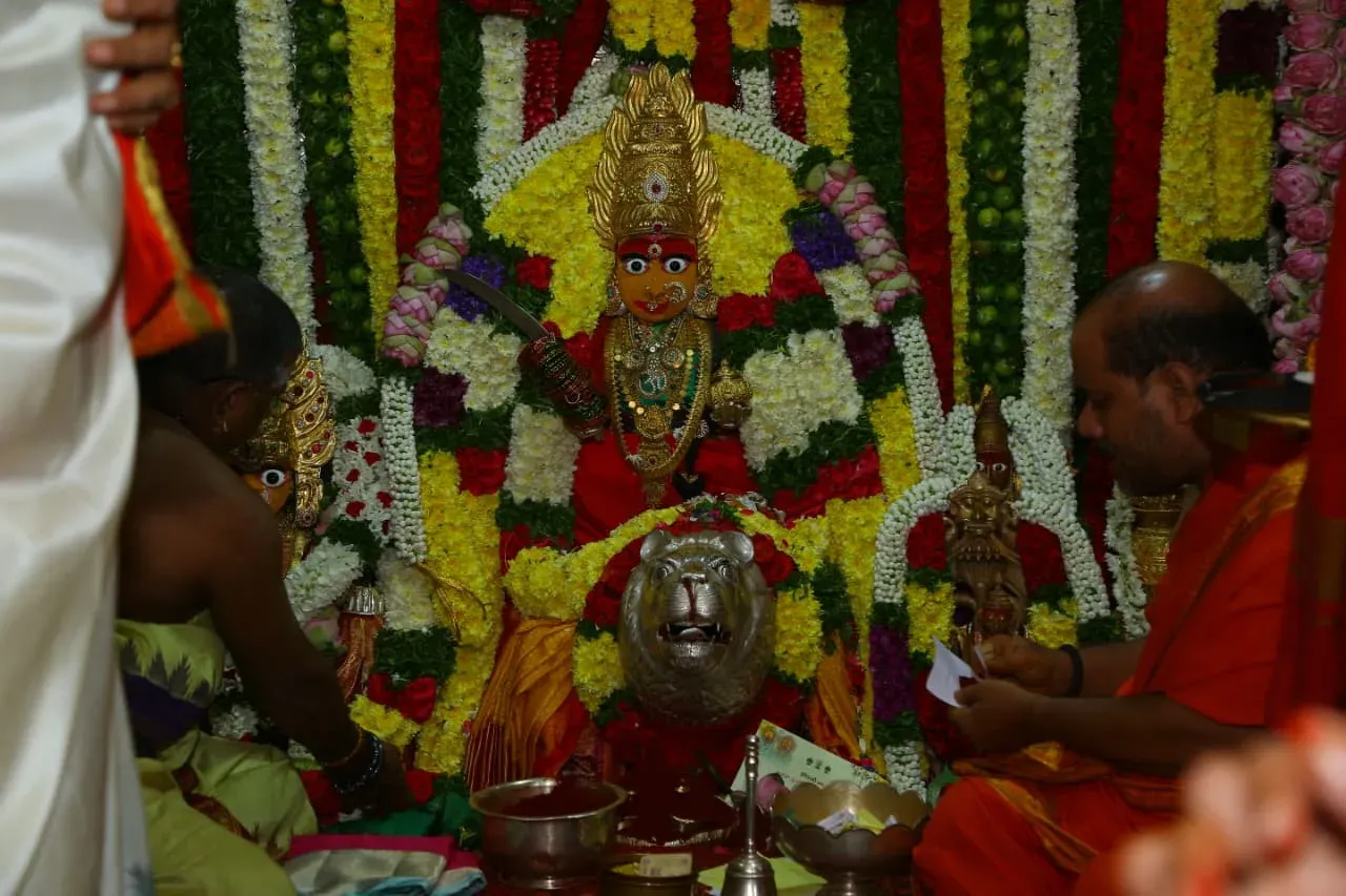Kishan Reddy visits Ujjaini Mahankali Temple during Bonalu