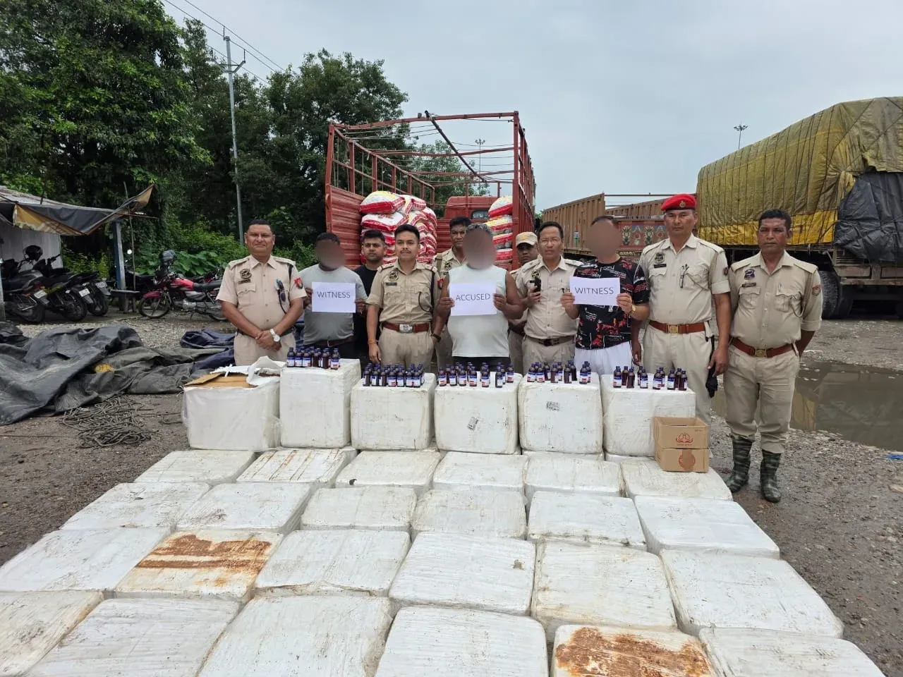 Kokrajhar Police seize 30,000 bottles of codeine syrup at Gossaigaon naka