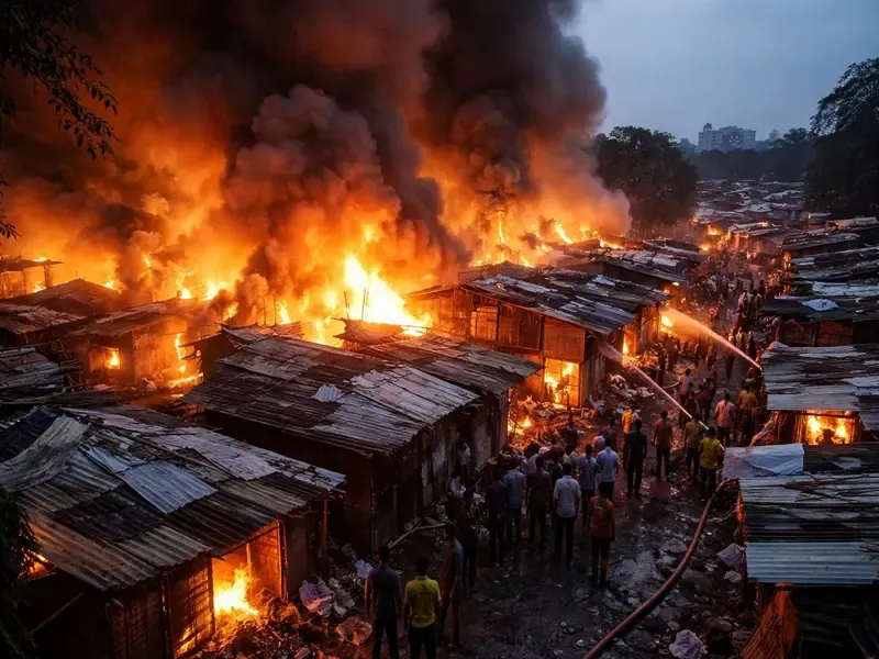 What Happened in Kolkata: Shanties Engulfed in Fire on Christmas?