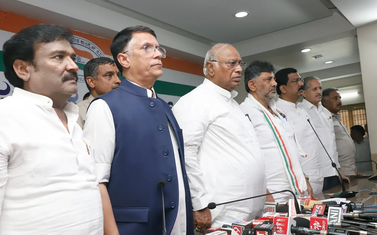 Kharge, Khera, Mansoor Ali Khan, BJP's Nagaraj elected unopposed to Rajya Sabha from Karnataka