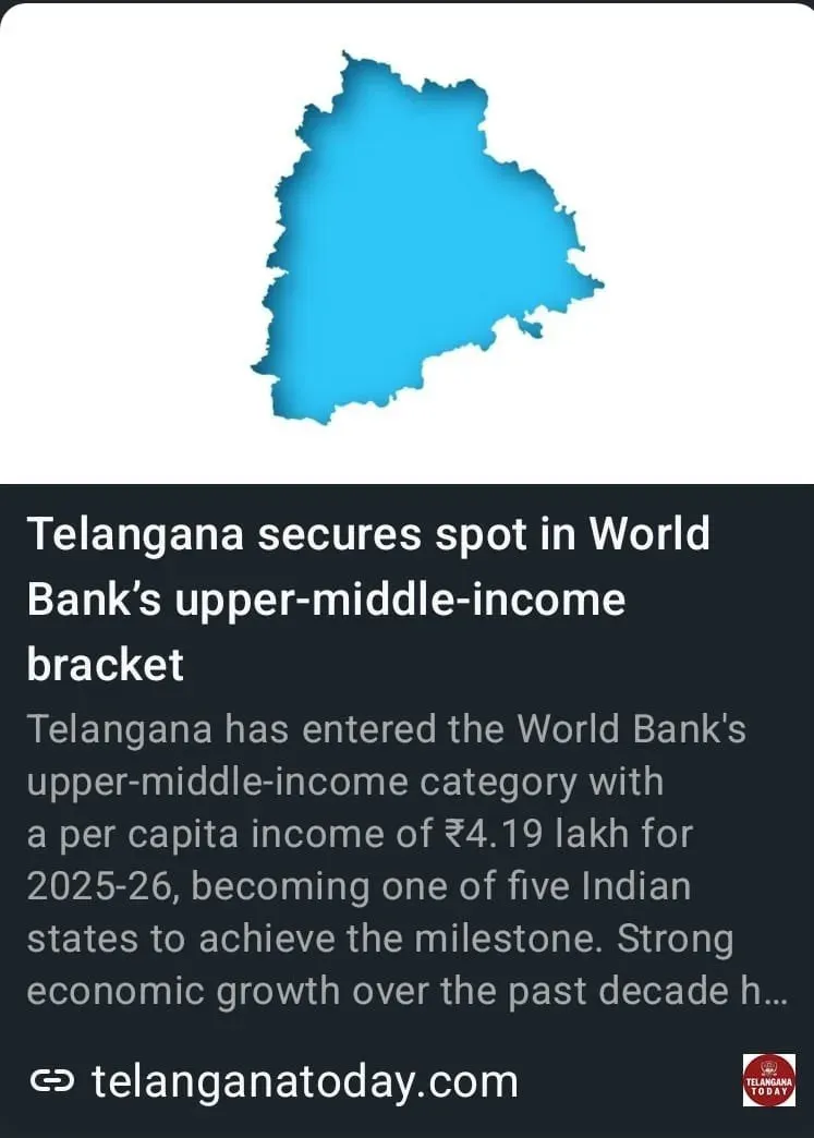 KTR Credits KCR for Telangana's World Bank Income Rise