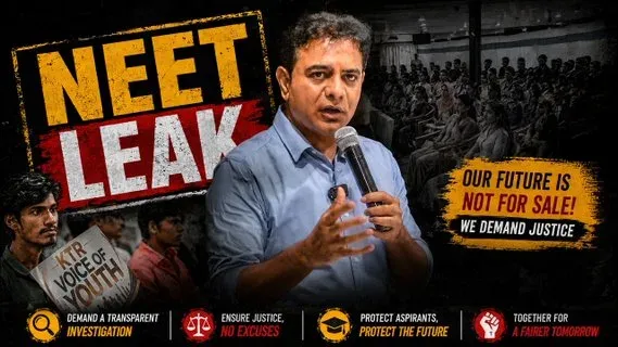 KTR demands accountability over NEET paper leak