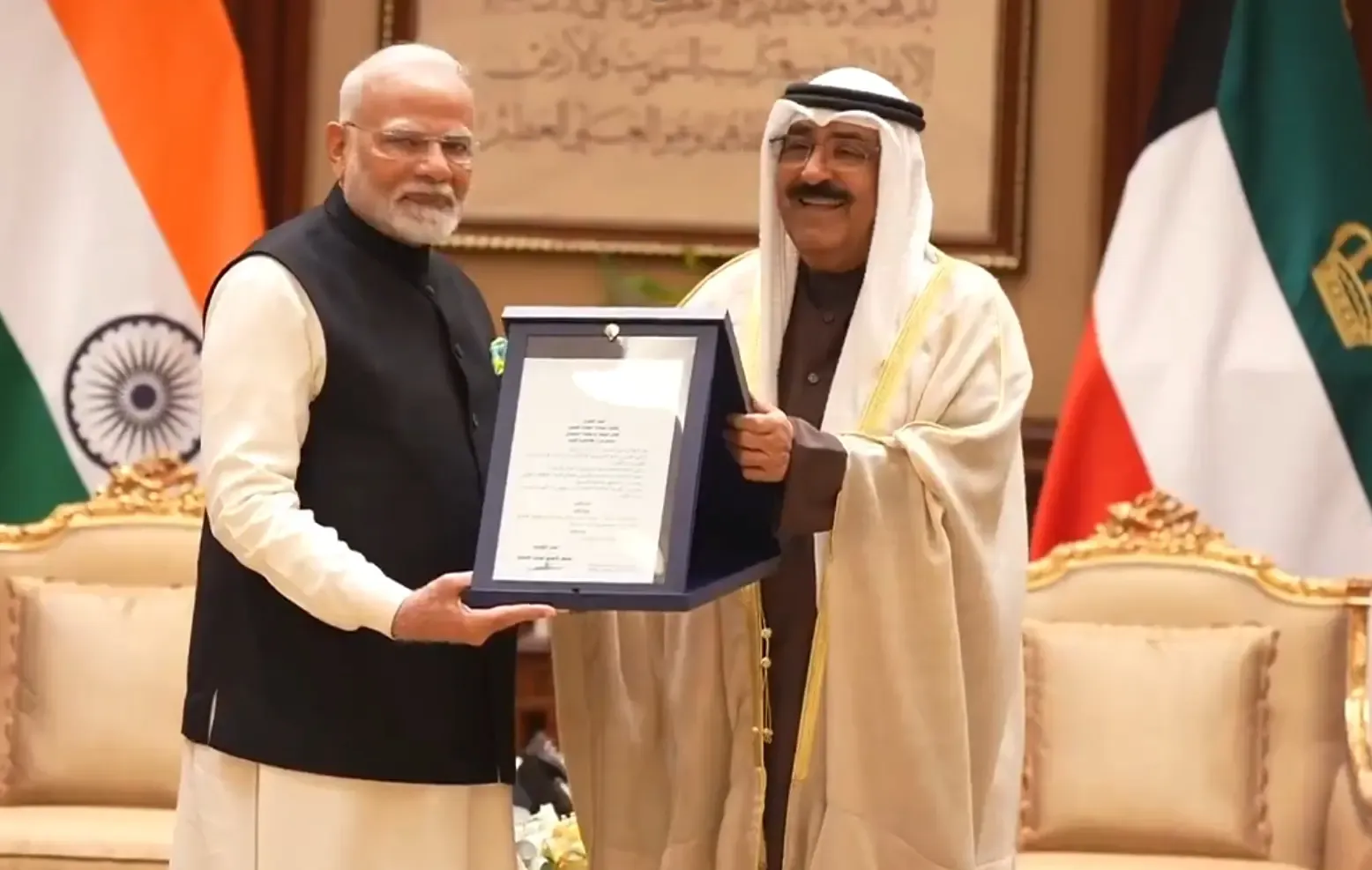 Kuwait Awards Prime Minister Modi with 'The Order of Mubarak Al Kabeer'