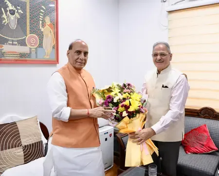 What Did Ladakh LG Discuss with Defence Minister Regarding Humanitarian Aid and Air Connectivity?