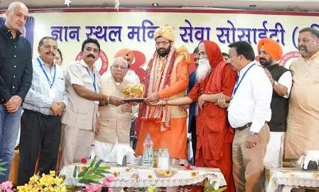 Haryana CM Saini honours Lala Jagat Narayan, grants ₹11 lakh to Sewa Society