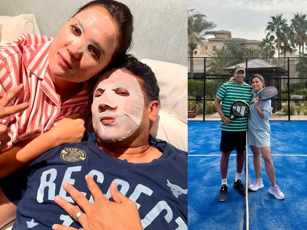 Lara Dutta Treats Mahesh Bhupathi to a Spa Facial on Valentine’s Day