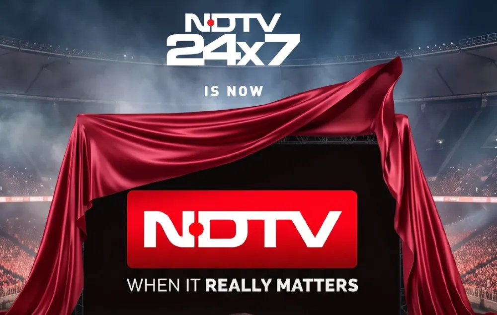 एनडीटीवी 24x7 अब बना एनडीटीवी, नई ब्रांड पहचान के साथ पेश 