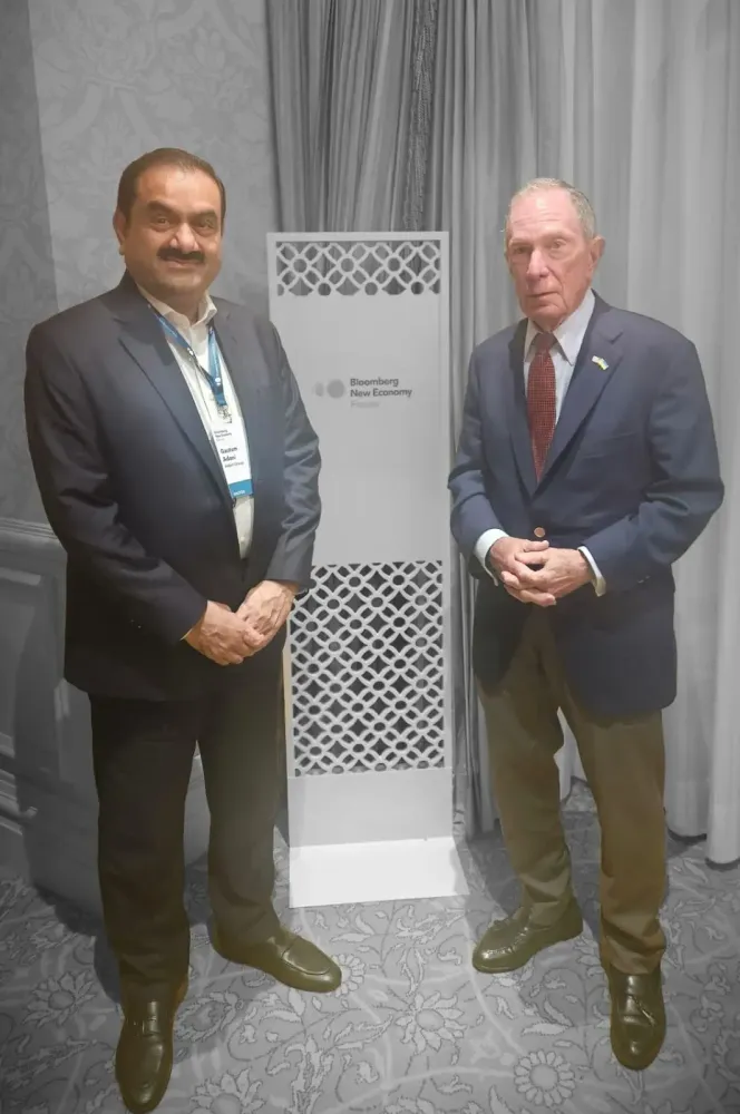 Gautam Adani, Mike Bloomberg discuss energy transition and AI at New Economy Forum