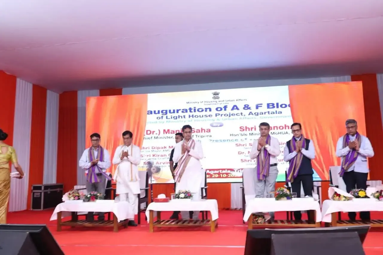 Agartala Lighthouse Project: 278 flats ready as CM Saha inaugurates two blocks