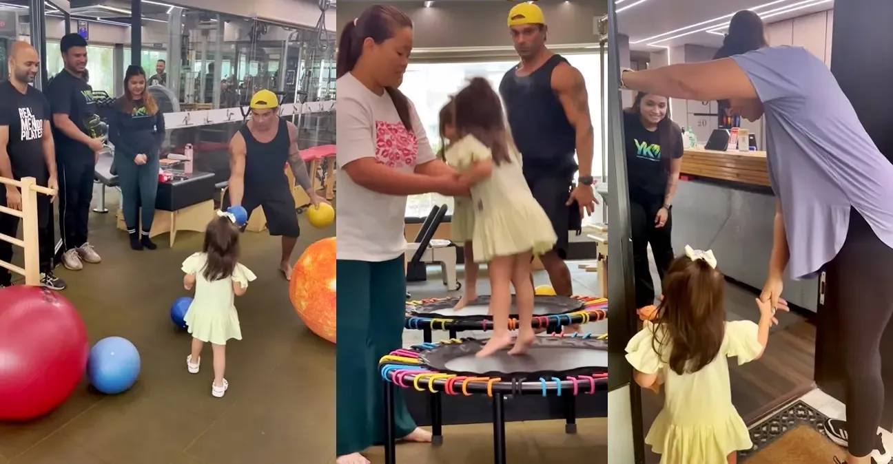 Little Devi Follows in Parents' Footsteps as a Gym Enthusiast