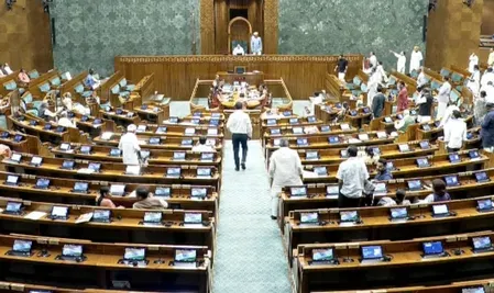 Lok Sabha adjourned for day after third disruption by Opposition MPs