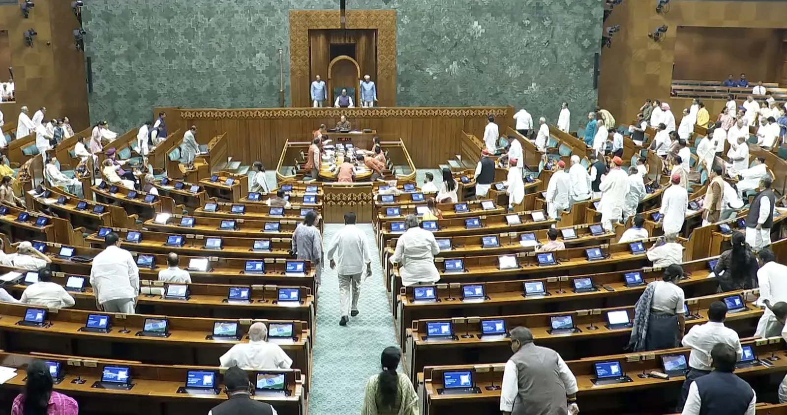 Lok Sabha adjourned again on July 30 amid Opposition uproar over Vande Mataram bill