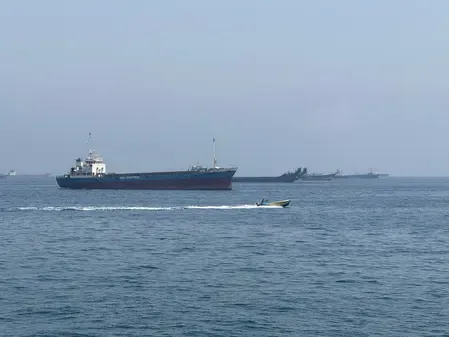 LPG tanker hit by debris near Strait of Hormuz in second attack Monday