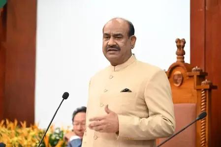 How does LS Speaker Birla commend democratic traditions for minimal Assembly disruptions?
