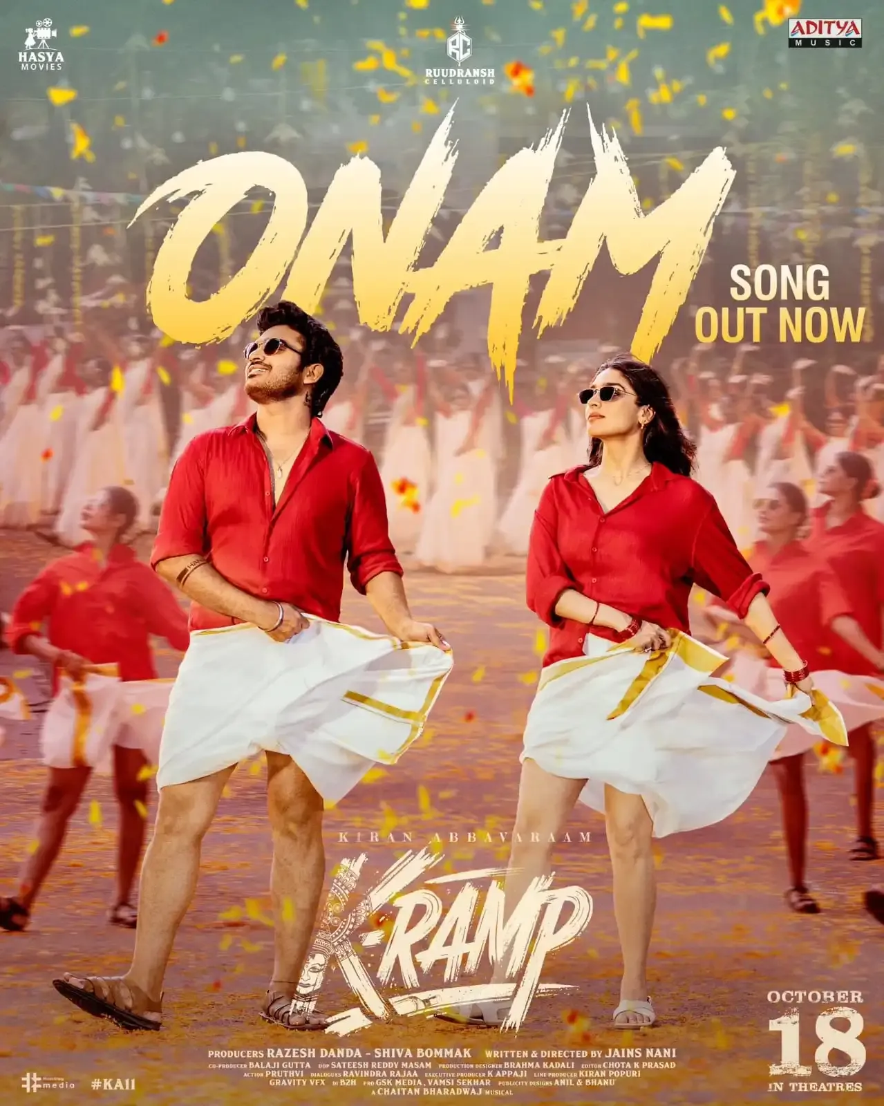 Did You Catch the Lyrical Video of the Foot-Tapping Romantic Number 'Onam Song' from Kiran Abbavaram's 'K-Ramp'?