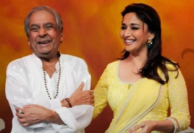 Madhuri Dixit honours Birju Maharaj, Saroj Khan on Guru Purnima
